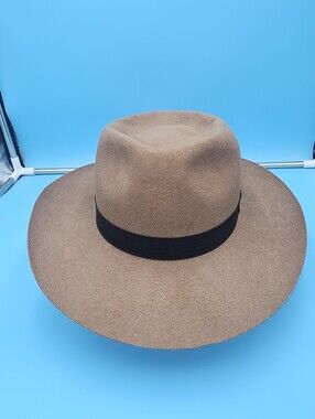 Brown Wool Felt Fedora Hat - Men, Size MEDIUM
